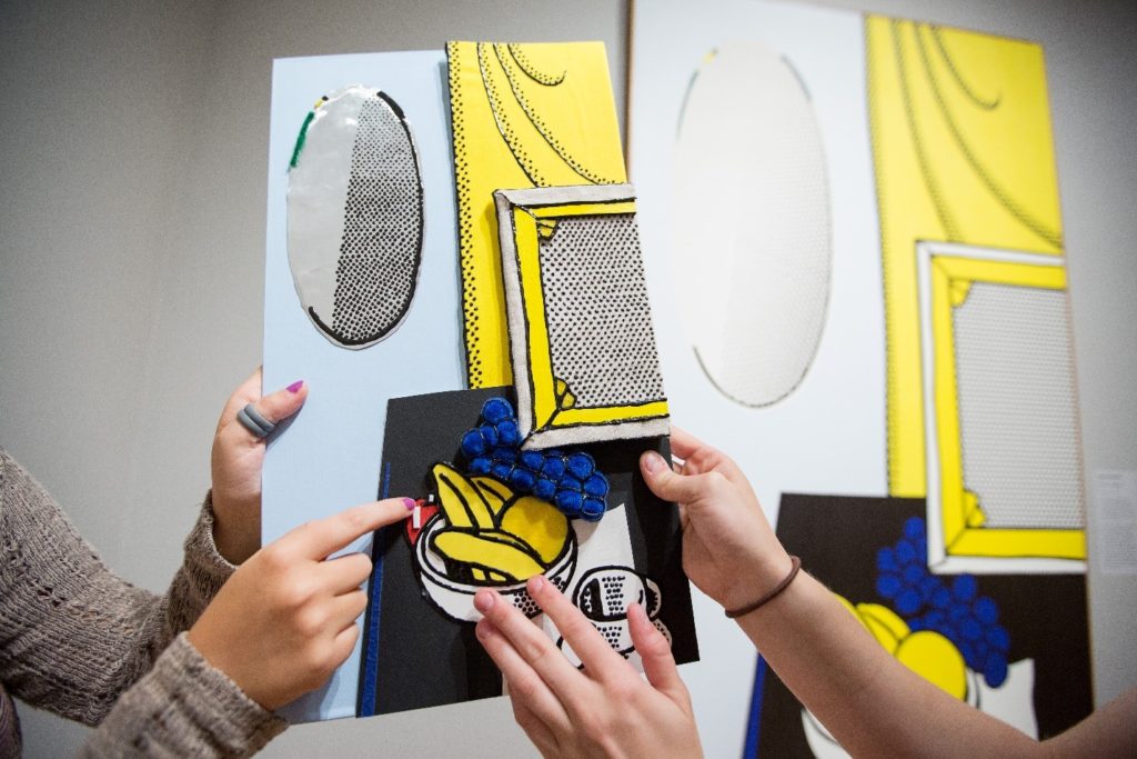Kim Crowell touchable painting of Roy Lichtenstein