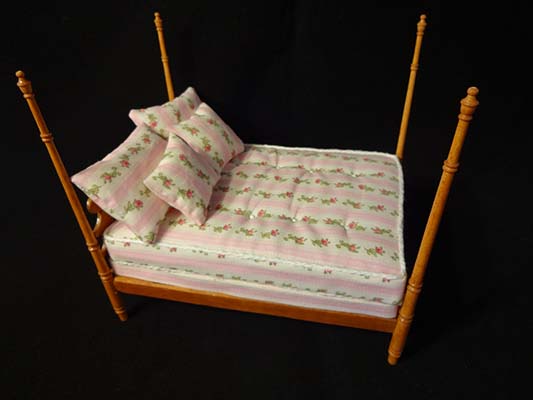 Miniature mattress set side view